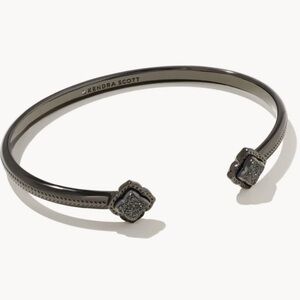 Kendra Scott Mallory Gunmetal Cuff Bracelet in Black Drusy Bracelet SOLD OUT